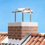 vidaXL Schoorsteenkap Zilver 40 x 40 x 37,5 cm Roestvrij, Huis en Inrichting, Kachels, Verzenden, Nieuw