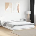 vidaXL Bedframe bewerkt hout wit 160x200 cm, Huis en Inrichting, Verzenden, Nieuw