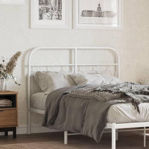 vidaXL TÃªte de lit mÃ©tal blanc 120 cm, Maison & Meubles, Chambre à coucher | Lits, Neuf, Envoi