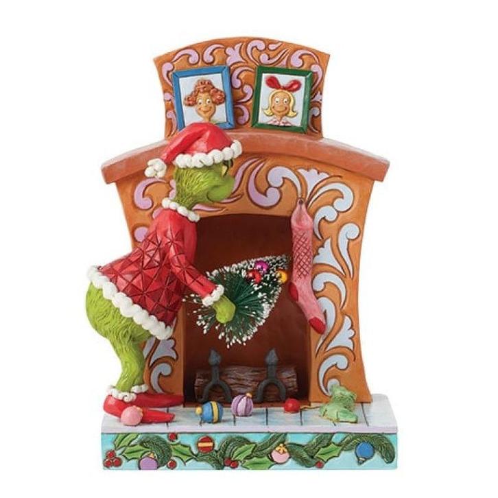 The Grinch Pushing Tree Up Fireplace 19 cm, Verzamelen, Film en Tv, Nieuw, Ophalen of Verzenden
