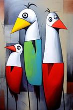 Felix van Horst - Chirpy Companions (XXL), Antiquités & Art, Art | Peinture | Moderne