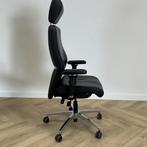 Dauphin directie bureaustoel met hoofdsteun, zwart leder, Bureaustoel