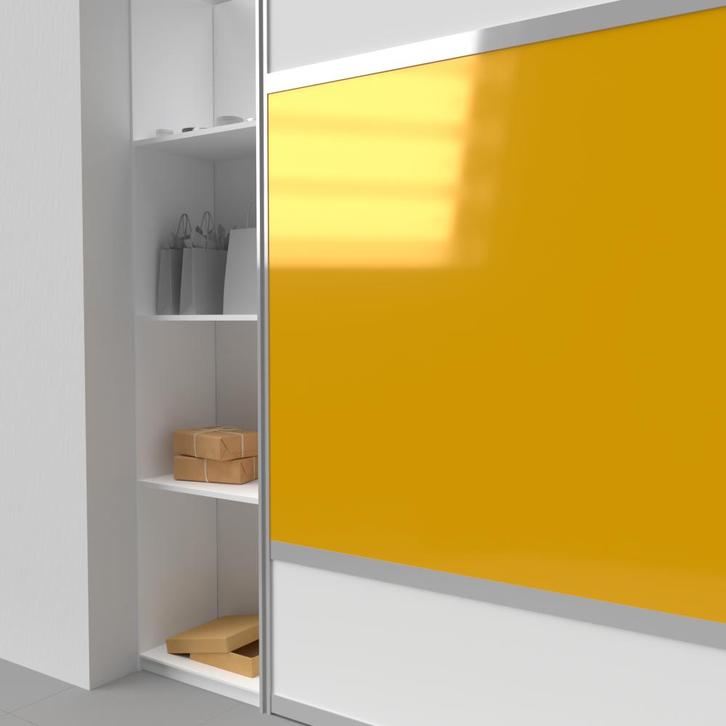 Lacobel lumious yellow 6 mm (onafgewerkt), Doe-het-zelf en Bouw, Glas en Ramen, Nieuw, Verzenden