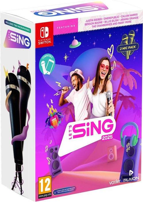 Lets Sing 2025 + 2 Microfoons - International Edition -..., Hobby en Vrije tijd, Gezelschapsspellen | Overige, Nieuw, Verzenden