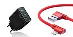 DrPhone - ACC02 - Smart IQ - 5V 2.4A - 2 USB Poorten + 1, Télécoms, Téléphonie mobile | Chargeurs pour téléphone, Verzenden