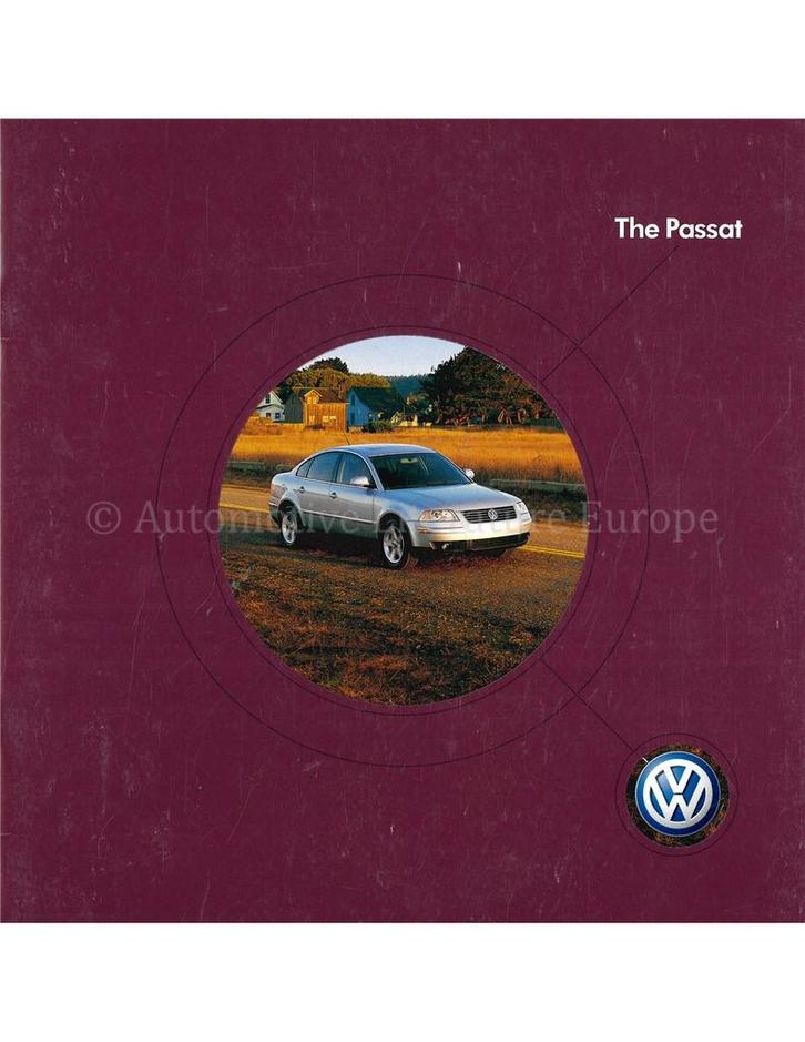 2004 VOLKSWAGEN PASSAT BROCHURE ENGELS, Boeken, Auto's | Folders en Tijdschriften