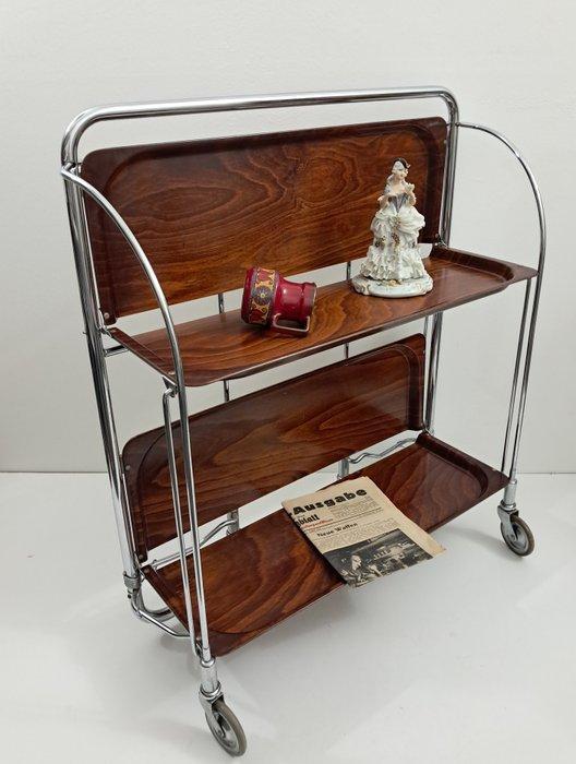 Bremshey & Co - Serveerwagen - Staal, Gerlinol (hout), Antiquités & Art, Art | Objets design