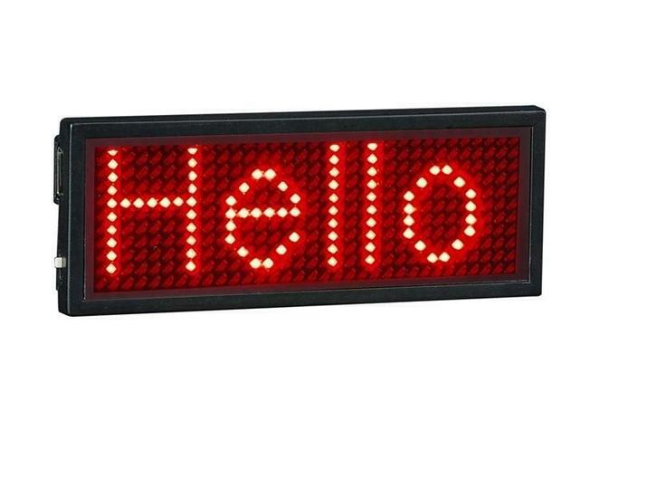 LED badge - Magnetisch - 9,5 x 3,5 - Rood, Huis en Inrichting, Lampen | Overige, Verzenden