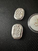 Verenigde Staten. Lot 2 x 10 g plata 999 + 40 pepitas oro