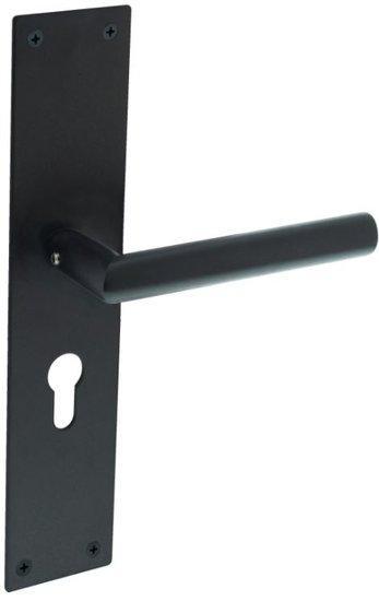Intersteel deurkruk Jura met schild 250x55x2mm PC55 zwart, Doe-het-zelf en Bouw, Hang- en Sluitwerk, Ophalen of Verzenden