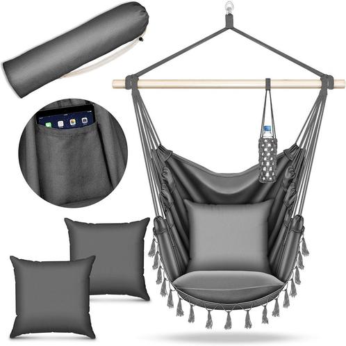 Tillvex® Hangstoel - Binnen & Buiten - Tot 150kg - 2 Kussens, Huis en Inrichting, Woonaccessoires | Overige, Verzenden