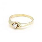 Ring - 14 karaat Geel goud - 0.15ct. tw. Diamant, Bijoux, Sacs & Beauté, Bagues
