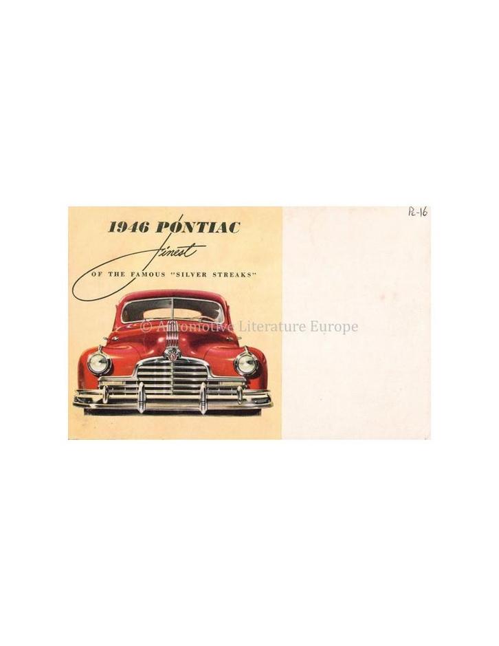 1946 PONTIAC FINEST OF THE FAMOUS SILVER STREAKS BROCHURE .., Boeken, Auto's | Folders en Tijdschriften, Ophalen of Verzenden
