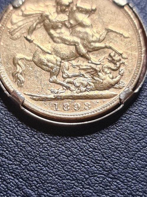 Verenigd Koninkrijk. Pendant (14kr) featuring a 1893, Postzegels en Munten, Munten | Europa | Niet-Euromunten