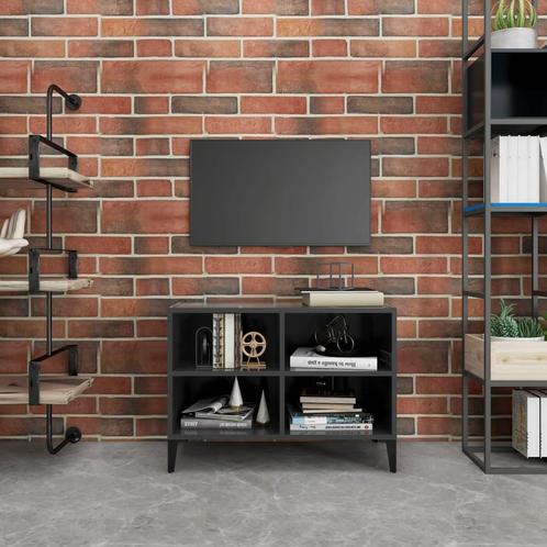 vidaXL Tv-meubel met metalen poten 69,5x30x50 cm grijs, Maison & Meubles, Armoires | Mobilier de télévision, Envoi