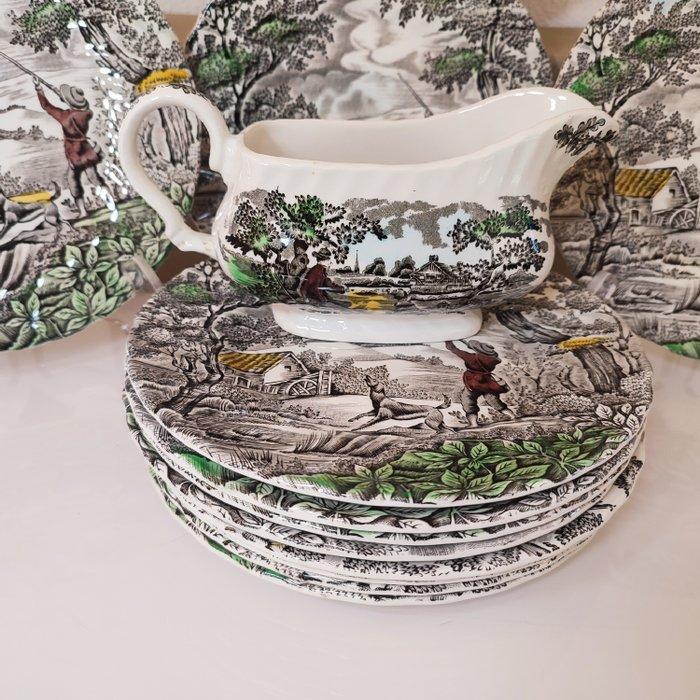 Myott - Tafelservies (13) - Jachtdecoratie in Engelse stijl, Antiek en Kunst, Antiek | Meubels | Tafels