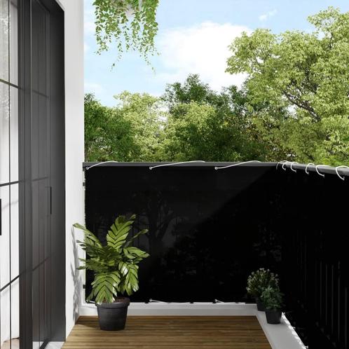 vidaXL Écran de balcon noir 120x800 cm 100% polyester, Jardin & Terrasse, Parasols, Neuf, Envoi