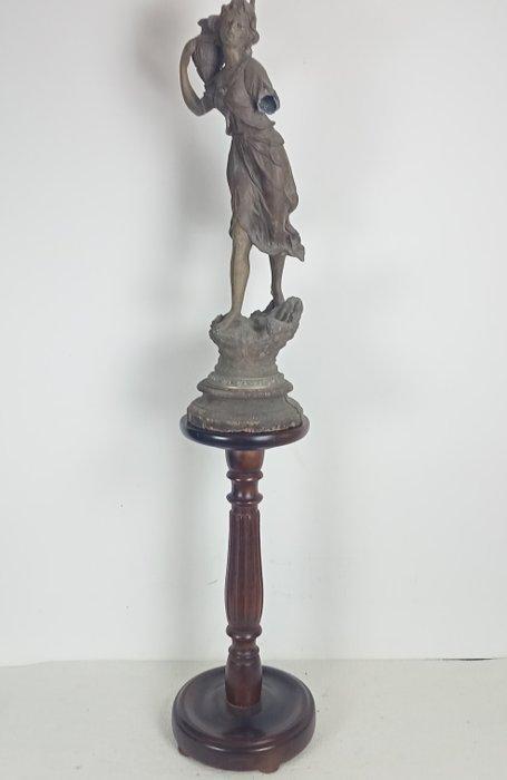 Plantentafel - subtiel, als een Griekse zuil - Eik -, Antiek en Kunst, Curiosa en Brocante