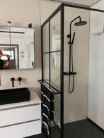 Luzi douchewand met zwart rooster en handdoekrek 90x200, Doe-het-zelf en Bouw, Sanitair, Nieuw