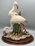 Capodimonte, Viertasca - Beeld, Flamingos - 47 cm - Biscuit, Antiek en Kunst