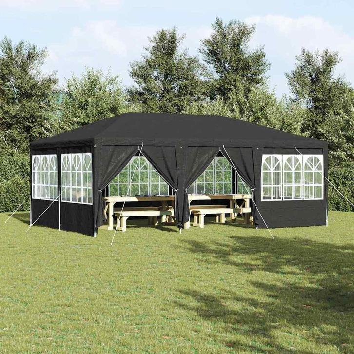 vidaXL Partytent Antraciet 600 x 400 x 266 cm Polyetheen, Tuin en Terras, Partytenten, Nieuw, Verzenden
