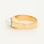 Ring - 18 karaat Geel goud Parel, Handtassen en Accessoires, Nieuw