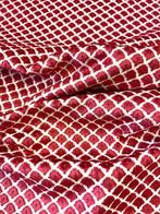 Prachtig jacquardfluweel met een klein geometrisch motief in