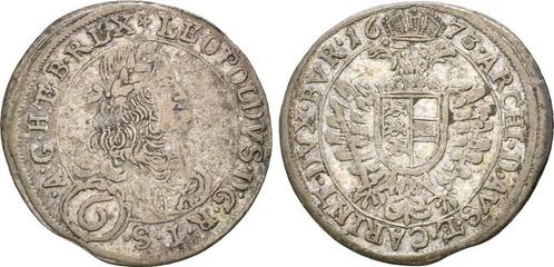 6 Kreuzer St Veit 1673 Habsburg Leopold I 1657-1705, Postzegels en Munten, Munten | Europa | Niet-Euromunten, België, Verzenden