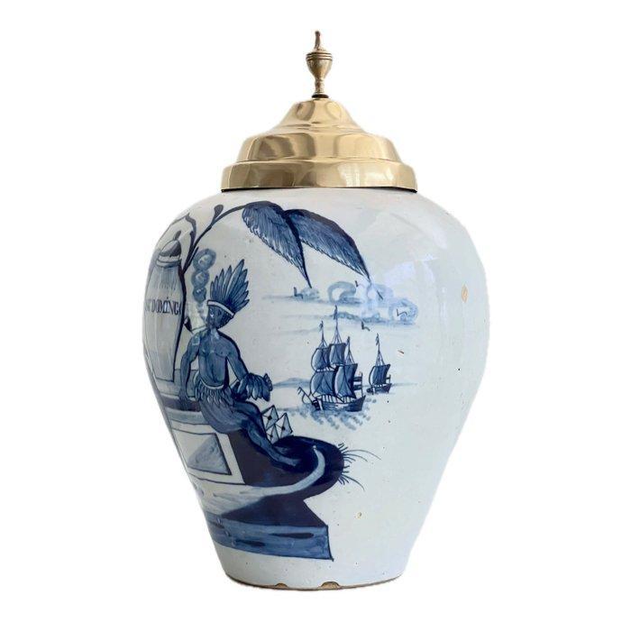 Pot à tabac - Faïence - Delfts Blauw-VOC-XVIIIe siècle, Antiek en Kunst, Antiek | Glaswerk en Kristal