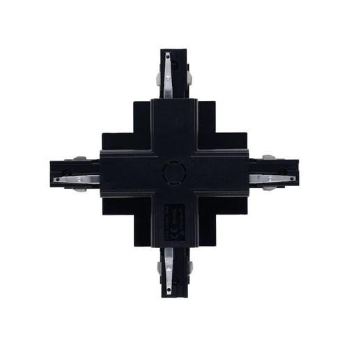Luxar Inbouw 3 Fase X-Vorm Connector Zwart, Huis en Inrichting, Lampen | Plafondlampen, Nieuw, Verzenden
