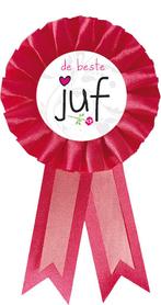 Rozet De Beste Juf 15cm, Verzenden, Nieuw