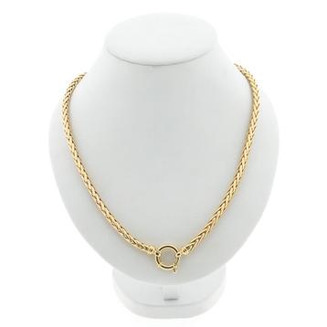 Gouden vossenstaart schakel collier | 45 cm beschikbaar voor biedingen
