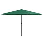 Parasol 390cm groen | OP = OP Deal, Tuin en Terras, Parasols, Verstelbaar, Verzenden, Nieuw, Stokparasol