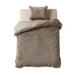 Faux Fur dekbedovertrek - taupe - 140 x 200/220 cm |, Verzenden