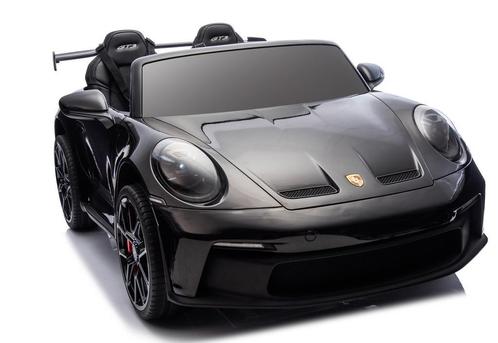 Kinderauto PORSCHE GT3 Zwart 2 pers, Mp4, leder, eva, FM, BT, Kinderen en Baby's, Speelgoed | Buiten | Accuvoertuigen, Nieuw, Ophalen of Verzenden