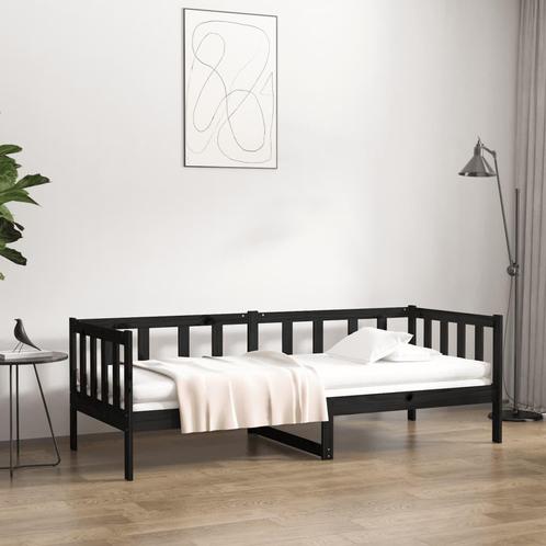 vidaXL Slaapbank 90x190 cm massief grenenhout zwart, Huis en Inrichting, Slaapkamer | Bedden, Nieuw, Verzenden