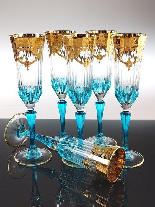 Champagne fluitje (6) - 24 kt goud - Met de hand, Antiek en Kunst, Antiek | Meubels | Tafels