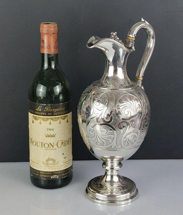 Kan - Claret jug / wijnkan, ca. 1890 - Verzilverd, Antiek en Kunst, Antiek | Meubels | Tafels