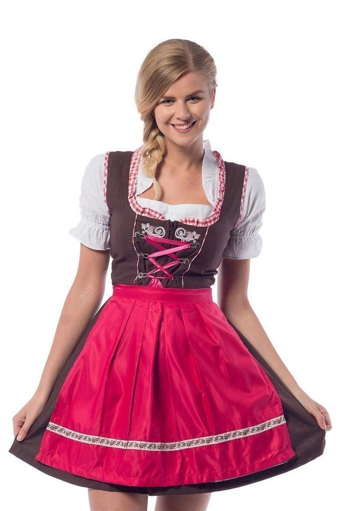 Dirndl Jurk Oktoberfest Roze 3 delig, Kinderen en Baby's, Carnavalskleding en Verkleedspullen, Nieuw, Verzenden
