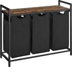 2dekans | ODADDY Wasmand met 3 Vakken – Houten Bovenblad &, Ophalen of Verzenden