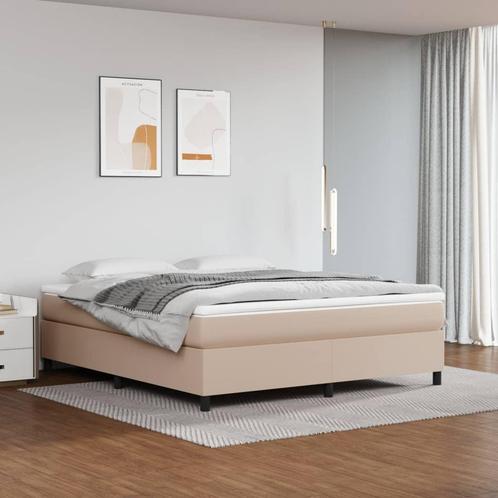 vidaXL Bedframe kunstleer cappuccinokleurig 180x200 cm, Huis en Inrichting, Slaapkamer | Bedden, Nieuw, Verzenden