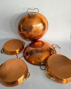 Pan (4) - Koper, Messing, Staal - Kokpan, oven pan, Antiek en Kunst