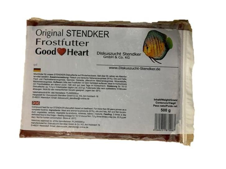 Stendker GoodHeart 500gr plaat (Diepvriesvoer), Dieren en Toebehoren, Vissen | Aquaria en Toebehoren, Overige typen, Nieuw, Ophalen of Verzenden