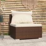 Poly Rattan Middenbank Bruin | OP = OP | 56% Korting!, Tuin en Terras, Verzenden, Nieuw, Rotan