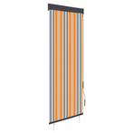 vidaXL Rolgordijn voor buiten 60x250 cm geel en blauw, Huis en Inrichting, Stoffering | Gordijnen en Lamellen, Verzenden, Nieuw