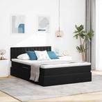 vidaXL Opbergbed met matras met hoofdeinde Zwart 140 x 190, Verzenden