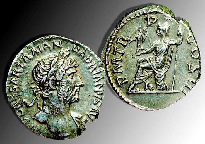 Romeinse Rijk. Hadrianus (117-138 n.Chr.). Denarius Rome, AD, Postzegels en Munten, Munten | Europa | Niet-Euromunten