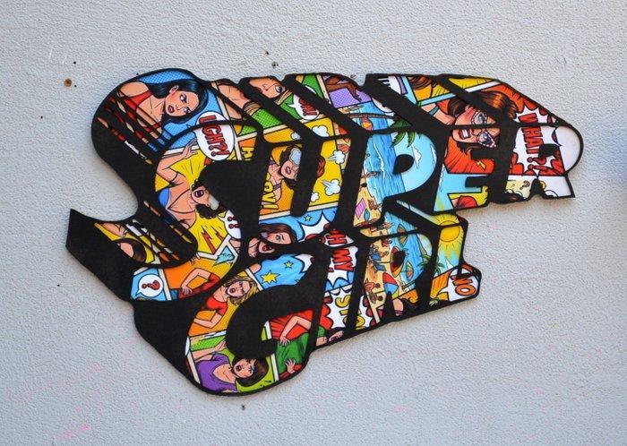 Patrycja Mroczkowska - Super Girl 3D Pop Art XL, Antiquités & Art, Art | Objets design