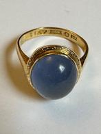 Ring - 23 kt. Geel goud - met een cabochon-blauwe steen, Nieuw