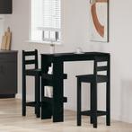 vidaXL Wandbar Tafel - Zwart Eiken - 102x55x103.5 cm -, Huis en Inrichting, Tafels | Eettafels, Verzenden, Nieuw
